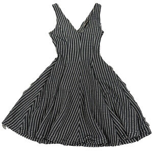 ZARA Woman Dress XS Maxi Black with White, Buttons Lined 9775/241/800 RN77302